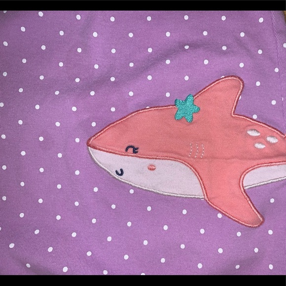 Carter’s polka dot purple shark romper 💜🦈 - Picture 5 of 5
